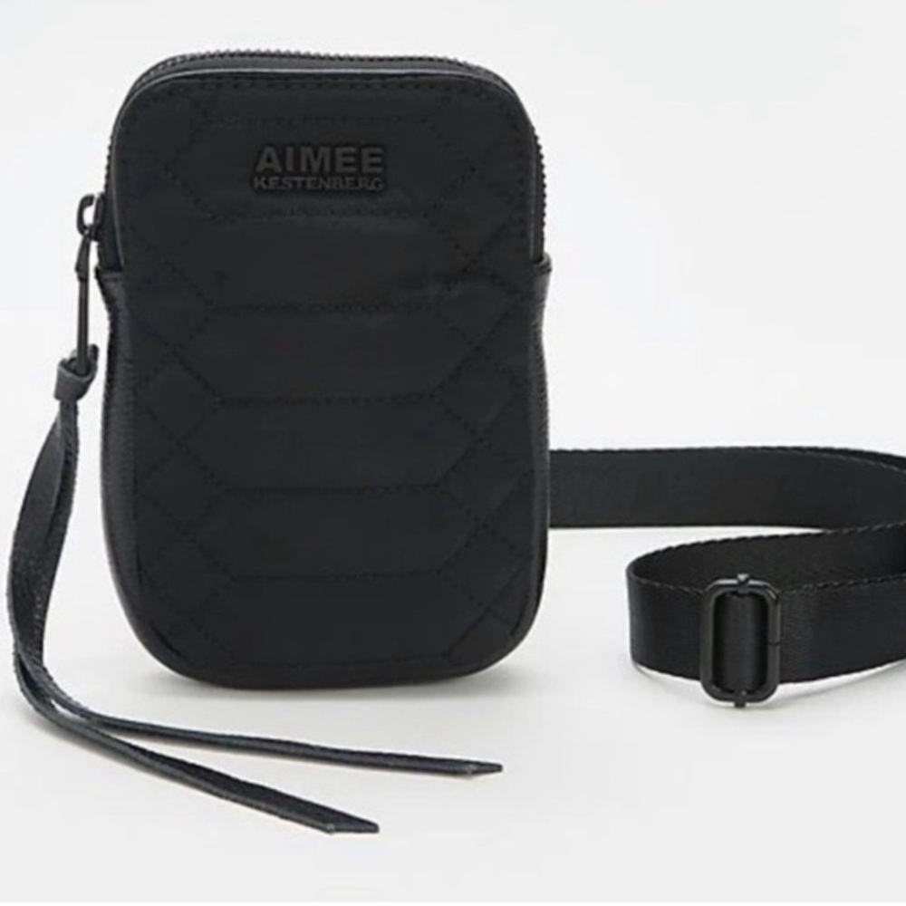 Aimee Kestenberg Just Saying Quilted Crossbody Stadium Bag {Black}